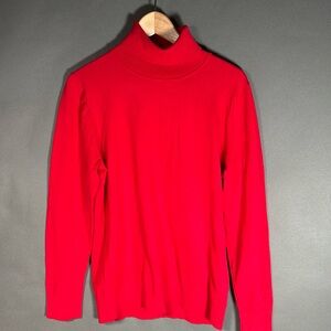 Tommy Hilfiger women’s red turtleneck sweater, size Large, NWT